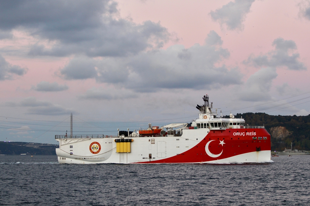土耳其地震測勘船。（湯森路透）